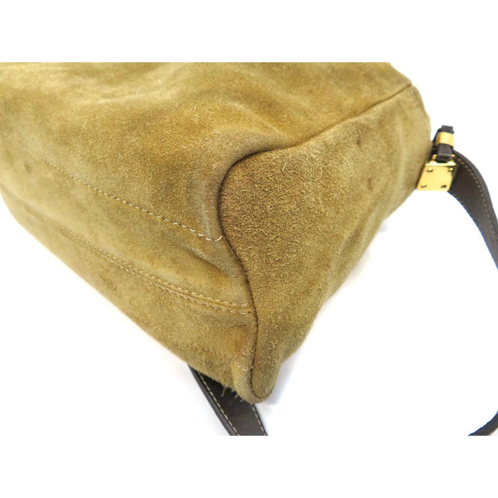 LOEWE suede shoulder bag brown logo leather - Picture 8 of 11